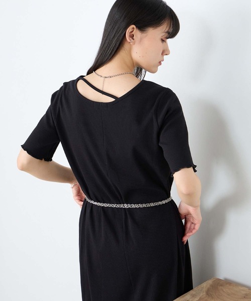 forksy.(フォルクシー)の「【forksy.】ストラップネック リブメロー ロングワンピース / 接触冷感・UVカット(ワンピース・レディース・チャコールグレー/ブラック/モカ・M/L)」の21枚目の写真