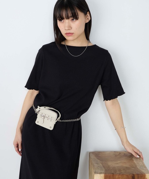 forksy.(フォルクシー)の「【forksy.】ストラップネック リブメロー ロングワンピース / 接触冷感・UVカット(ワンピース・レディース・チャコールグレー/ブラック/モカ・M/L)」の22枚目の写真