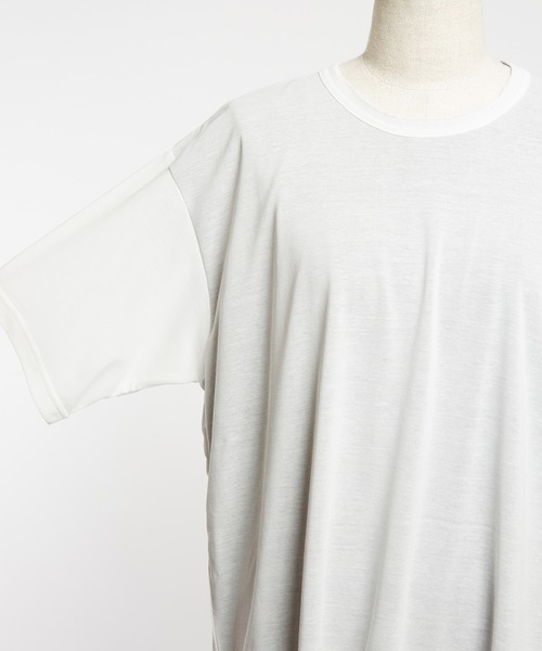 gomme(ゴム)の「強撚ダブルT(Tシャツ/カットソー・レディース・ホワイト×ブラック/ブラック×ホワイト/ブラック×イエロー・MEDIUM)」の20枚目の写真