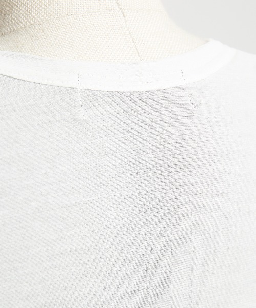 gomme(ゴム)の「強撚ダブルT(Tシャツ/カットソー・レディース・ホワイト×ブラック/ブラック×ホワイト/ブラック×イエロー・MEDIUM)」の22枚目の写真
