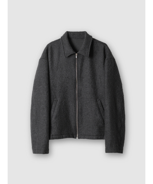 POKER FACE(ポーカーフェイス)の「BOILED WOOL BOUCLE JACKET CHARCOAL(ブルゾン・メンズ・その他・46/48/50)」の1枚目の写真