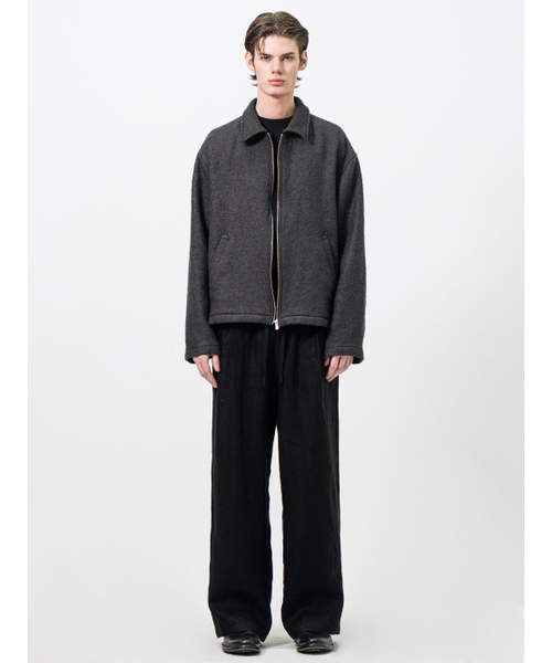 POKER FACE(ポーカーフェイス)の「BOILED WOOL BOUCLE JACKET CHARCOAL(ブルゾン・メンズ・その他・46/48/50)」の2枚目の写真