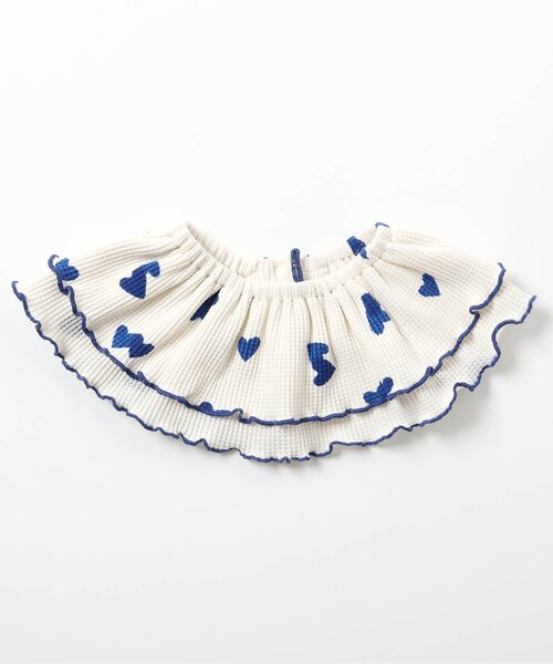 apres les cours（アプレレクール）の「ワッフルメロウフリルつけ衿（その他ベビー用品・キッズ・オレンジ/ミント/ブルー/アイボリー/ブラウン・90）」の5枚目の写真