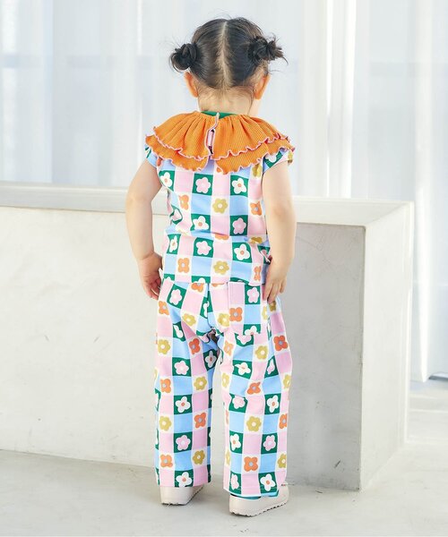 apres les cours（アプレレクール）の「ワッフルメロウフリルつけ衿（その他ベビー用品・キッズ・オレンジ/ミント/ブルー/アイボリー/ブラウン・90）」の11枚目の写真