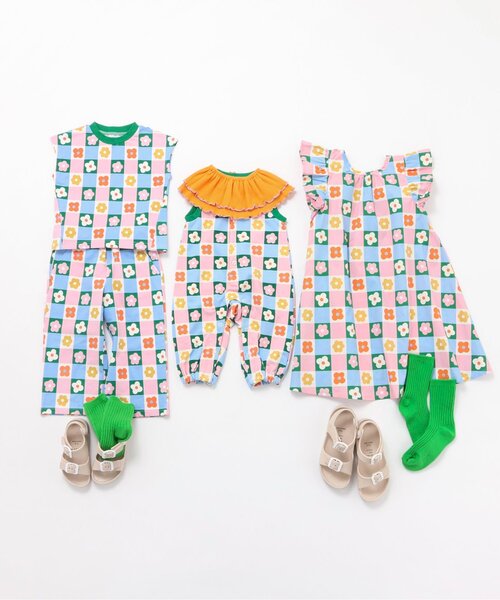 apres les cours（アプレレクール）の「ワッフルメロウフリルつけ衿（その他ベビー用品・キッズ・オレンジ/ミント/ブルー/アイボリー/ブラウン・90）」の16枚目の写真