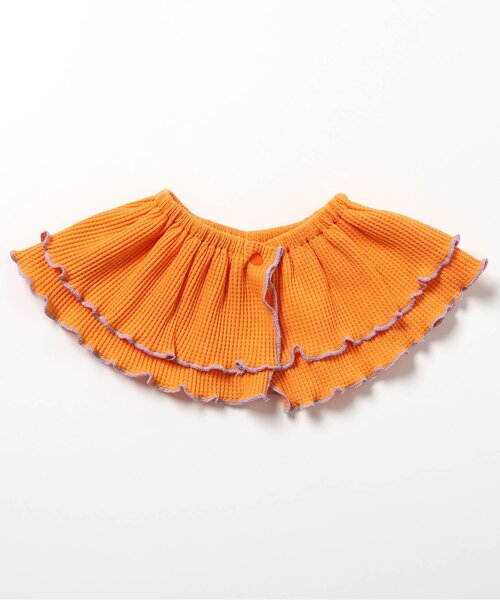 apres les cours（アプレレクール）の「ワッフルメロウフリルつけ衿（その他ベビー用品・キッズ・オレンジ/ミント/ブルー/アイボリー/ブラウン・90）」の9枚目の写真