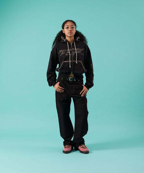FTW(エフティダブリュー)の「ED HARDY×FTW ZIP HOODIE(パーカー・レディース・ベージュ/ライトグリーン/ブラック・SMALL/MEDIUM/LARGE)」の12枚目の写真