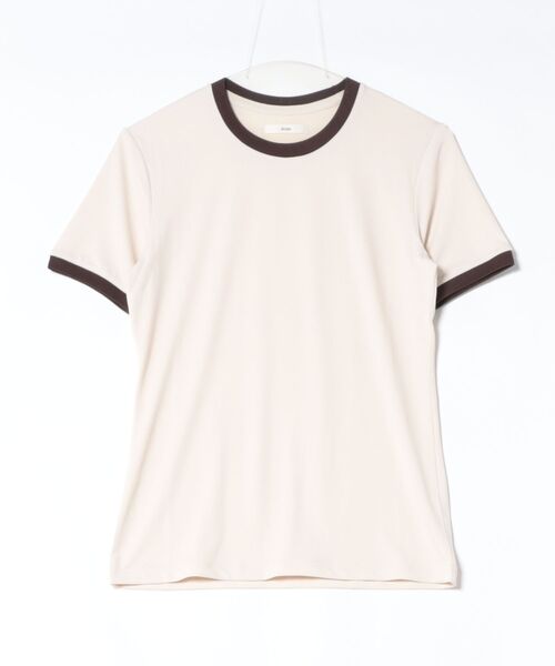 MIDWEST（ミッドウエスト）の「anuke Compact Ringer T-Shirts（Tシャツ/カットソー・レディース・ベージュ・FREE）」の8枚目の写真