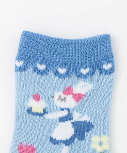 KP DECO（ケーピーデコ）の「mimiちゃん クルーソックス（ソックス/靴下・キッズ・ブルー/ピンク系その他・14cm/16cm/18cm/20cm/22cm）」の3枚目の写真