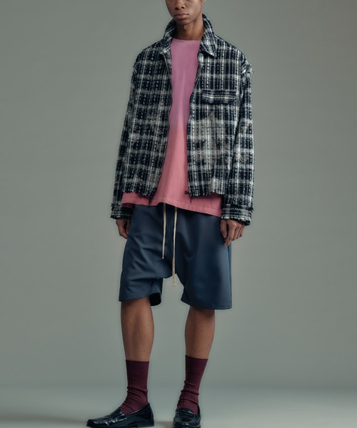 ADAM PATEK(アダムパテック)の「【ADAMPATEK/アダムパテック】ripple sarouel short pants リップルサルエルショートパンツ(その他パンツ・メンズ・ブラック/グレー・2/1)」の11枚目の写真
