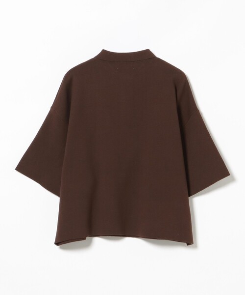 BEAMS HEART(ビームスハート)の「ニット ポロ ハーフスリーブ プルオーバー(ニット/セーター・レディース・ベージュ/ブラック/ブラウン・FREE)」の22枚目の写真