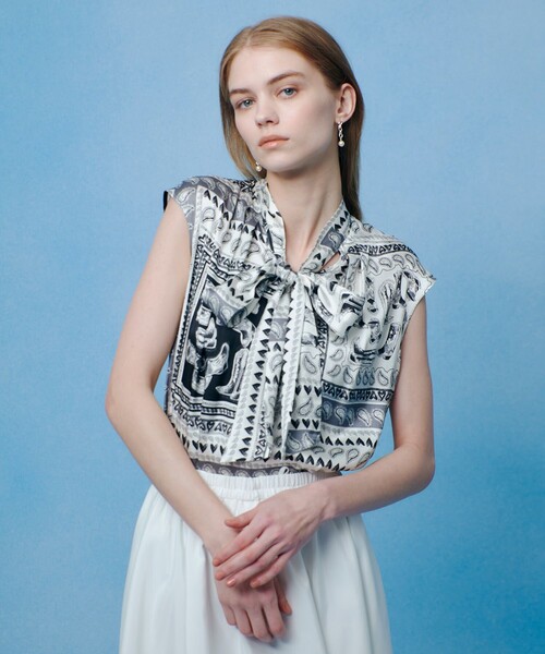 WEB 一部店舗限定【LOULOU WILLOUGHBY】ウエスタンスカーフプリント