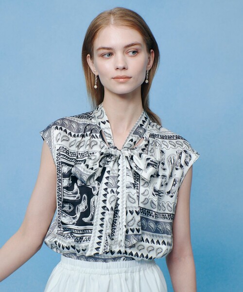 Loulou Willoughbyルルウィルビー　ブラウス　紺　M　974635 LOULOU WILLOUGHBY（ルルウィルビー） ブラウス シャツ 「LOULOU