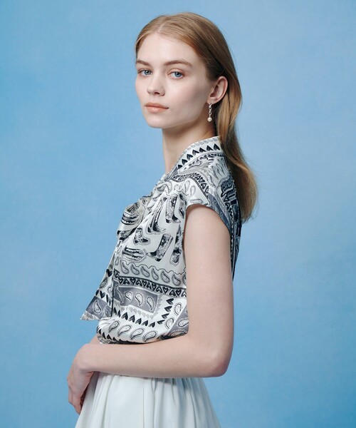 WEB 一部店舗限定【LOULOU WILLOUGHBY】ウエスタンスカーフプリント