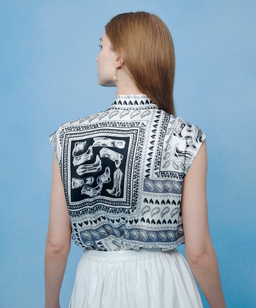 WEB 一部店舗限定【LOULOU WILLOUGHBY】ウエスタンスカーフプリント