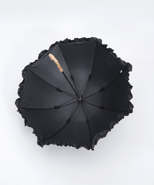 axes femme（アクシーズファム）の「フリル使い晴雨兼用ショート傘（長傘・レディース・ブラック/グレイッシュベージュ/キナリ・FREE）」の21枚目の写真