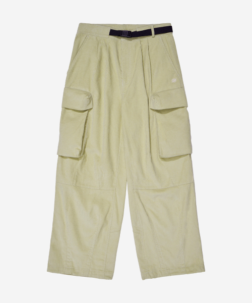 KALAPATTHAR（カラパタール）の「WIDE CORDUROY BELTED CARGO POCKET PANTS - BEIGE（その他パンツ・メンズ・その他・MEDIUM/LARGE）」の2枚目の写真