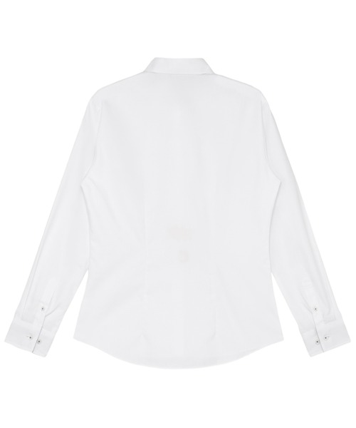 TOKYO SHIRTS（トウキョウシャツ）の「【透け防止】 形態安定ノンアイロン レギュラー 長袖ビジネスワイシャツ（ビジネスシャツ・レディース・ホワイト・XS/S/M/L/LL/XL）」の5枚目の写真