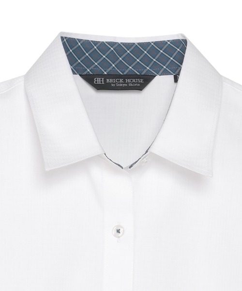 TOKYO SHIRTS（トウキョウシャツ）の「【透け防止】 形態安定ノンアイロン レギュラー 長袖ビジネスワイシャツ（ビジネスシャツ・レディース・ホワイト・XS/S/M/L/LL/XL）」の4枚目の写真