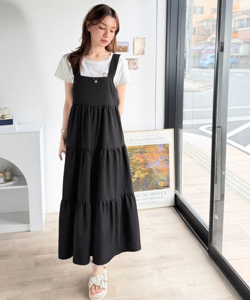 classicalelf（クラシカルエルフ）の「ふわっと華やか、後ろ姿まで美しく。バックリボンティアードワンピース（ワンピース・レディース・チャコール/モカ/ブラック・LARGE/MEDIUM/SMALL/X-LARGE）」の14枚目の写真