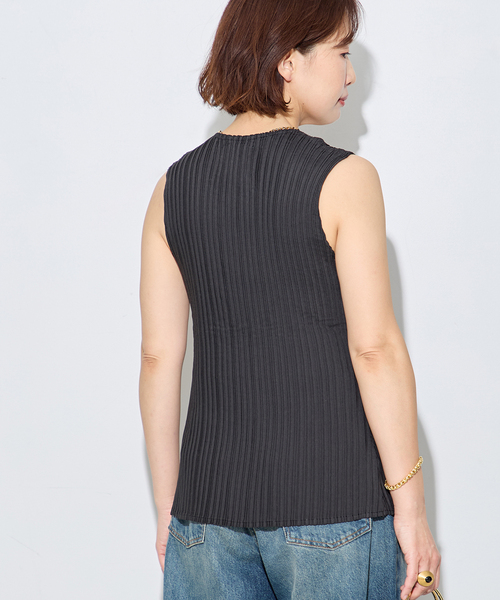 Gongdid Design(ゴンディッドデザイン)の「【Gongdid Design】 Carry Over_Denim_Vest:ベスト(ベスト・レディース・アイボリー/ブラック・FREE)」の7枚目の写真