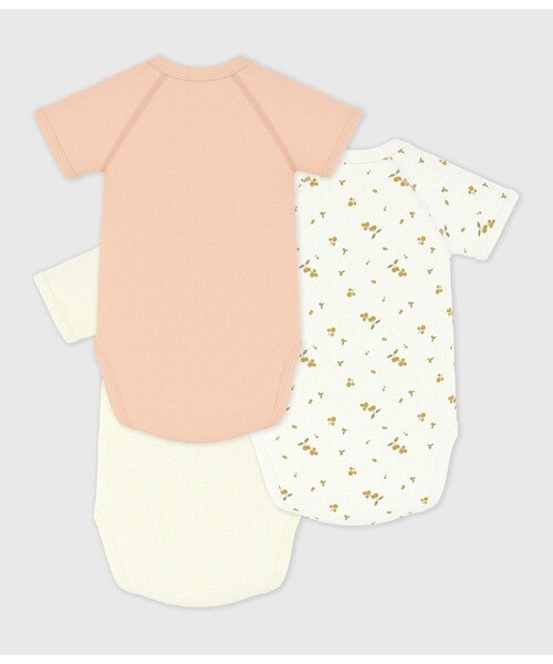 PETIT BATEAU（プチバトー）の「プリント半袖あわせボディ３枚組（肌着・キッズ・その他1・NewBorn/3MONTH/6MONTH/12MONTH）」の2枚目の写真