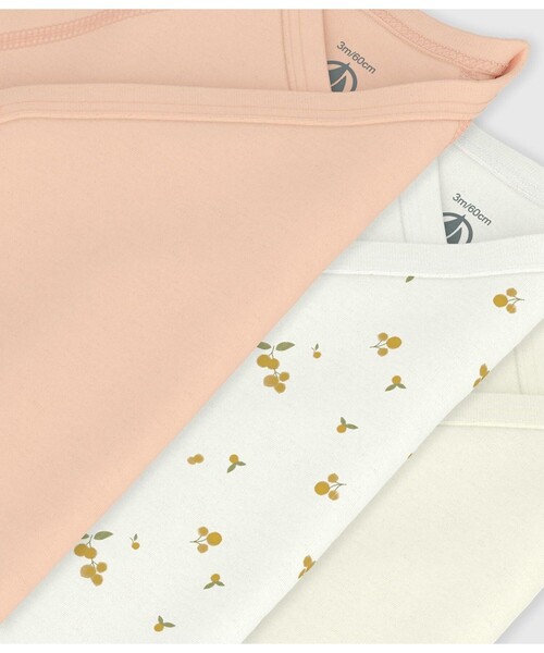 PETIT BATEAU（プチバトー）の「プリント半袖あわせボディ３枚組（肌着・キッズ・その他1・NewBorn/3MONTH/6MONTH/12MONTH）」の3枚目の写真