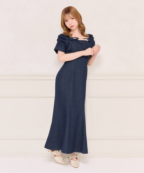 apres jour(アプレジュール)の「フロントチャームデニムマーメイドワンピース(ワンピース・レディース・ブラック系その他/ネイビー・MEDIUM/X-LARGE/SMALL)」の17枚目の写真