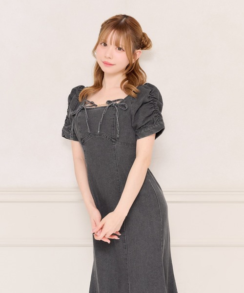 apres jour(アプレジュール)の「フロントチャームデニムマーメイドワンピース(ワンピース・レディース・ブラック系その他/ネイビー・MEDIUM/X-LARGE/SMALL)」の13枚目の写真