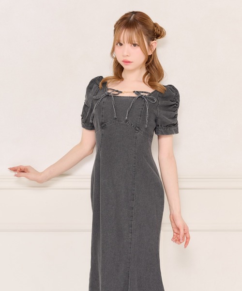 apres jour(アプレジュール)の「フロントチャームデニムマーメイドワンピース(ワンピース・レディース・ブラック系その他/ネイビー・MEDIUM/X-LARGE/SMALL)」の15枚目の写真