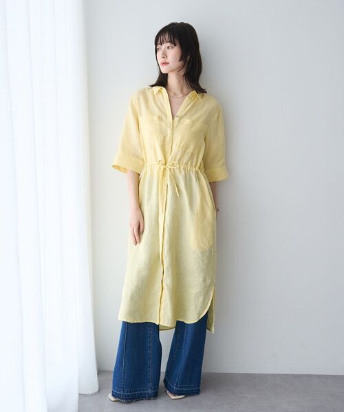 YECCA VECCA（イェッカヴェッカ）の「【尾崎紗代子さん着用】綿麻バギーデニムパンツ（デニムパンツ・レディース・インディゴブルー/ライトインディゴブルー・M/S）」の16枚目の写真