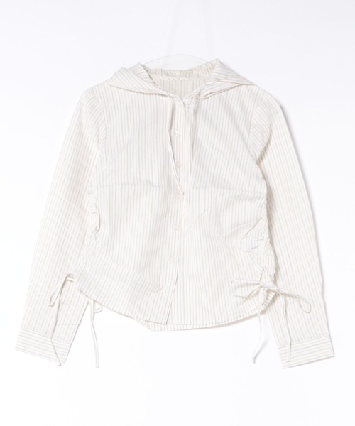 P.V.T(ピーブイティー)の「サイドドロストフーディーシャツ(シャツ/ブラウス・レディース・ブルー/Yellow/PINK・M)」の5枚目の写真