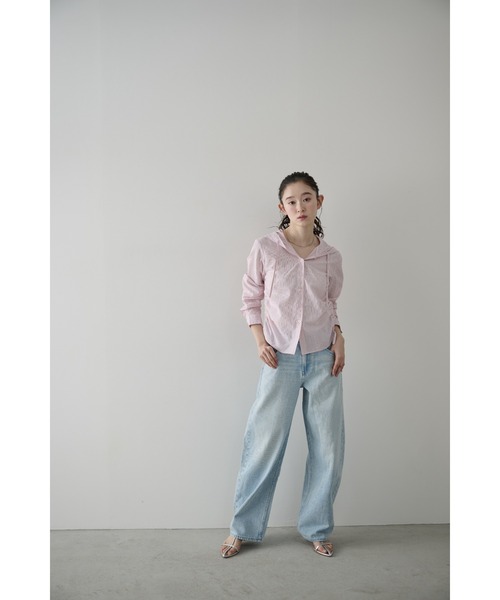 P.V.T(ピーブイティー)の「サイドドロストフーディーシャツ(シャツ/ブラウス・レディース・ブルー/Yellow/PINK・M)」の10枚目の写真