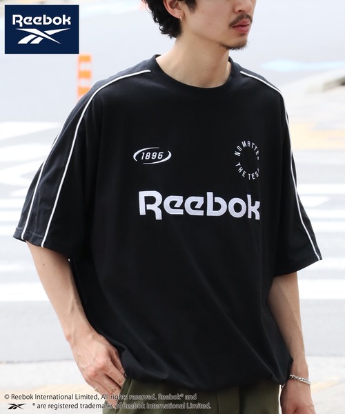 Reebok(リーボック)の「【Reebok/リーボック】ワッペン刺繍 ドローコード ゲームTシャツ(Tシャツ/カットソー・メンズ・ホワイト/チャコールグレー/グレイッシュベージュ/ブラック・LL/M/L)」の8枚目の写真