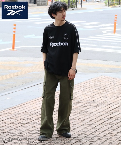 Reebok(リーボック)の「【Reebok/リーボック】ワッペン刺繍 ドローコード ゲームTシャツ(Tシャツ/カットソー・メンズ・ホワイト/チャコールグレー/グレイッシュベージュ/ブラック・LL/M/L)」の7枚目の写真