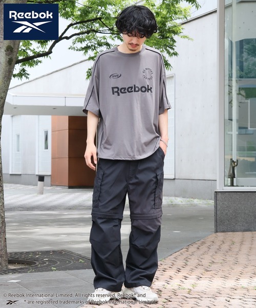 Reebok(リーボック)の「【Reebok/リーボック】ワッペン刺繍 ドローコード ゲームTシャツ(Tシャツ/カットソー・メンズ・ホワイト/チャコールグレー/グレイッシュベージュ/ブラック・LL/M/L)」の17枚目の写真