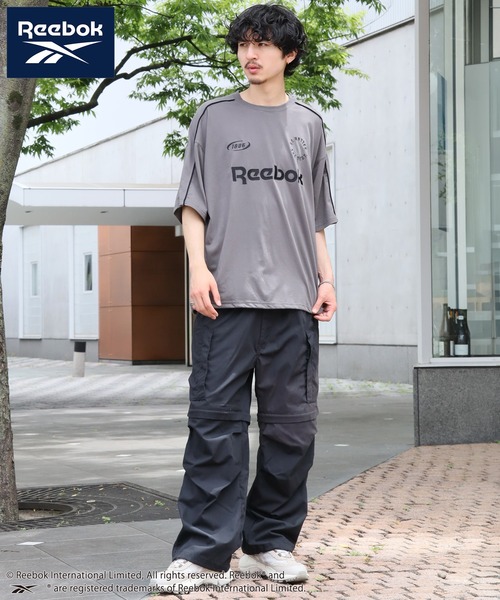 Reebok(リーボック)の「【Reebok/リーボック】ワッペン刺繍 ドローコード ゲームTシャツ(Tシャツ/カットソー・メンズ・ホワイト/チャコールグレー/グレイッシュベージュ/ブラック・LL/M/L)」の18枚目の写真