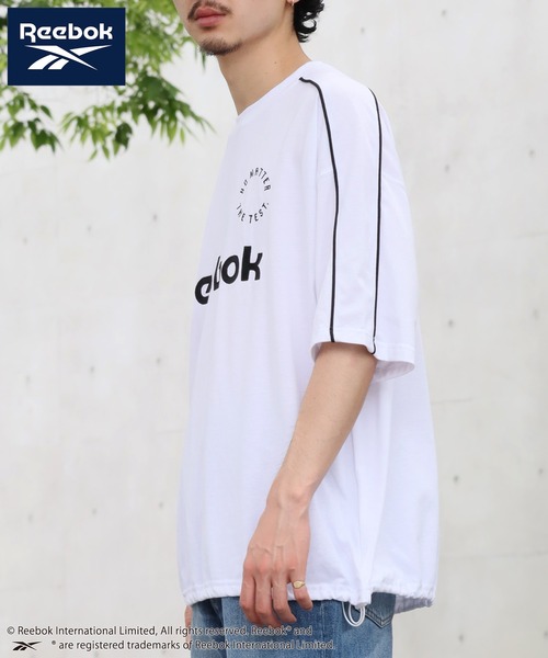 Reebok(リーボック)の「【Reebok/リーボック】ワッペン刺繍 ドローコード ゲームTシャツ(Tシャツ/カットソー・メンズ・ホワイト/チャコールグレー/グレイッシュベージュ/ブラック・LL/M/L)」の10枚目の写真
