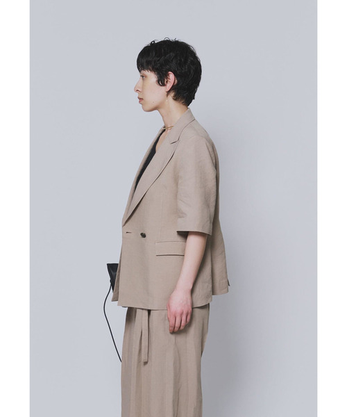 1er Arrondissement(プルミエアロンディスモン)の「リネンビスコースジャケット(その他アウター・レディース・ブラック系その他3/イエロー系その他5・38/36)」の4枚目の写真
