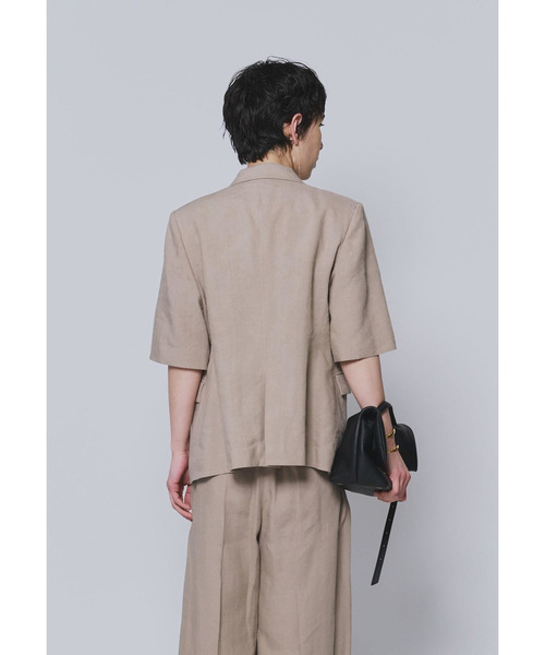1er Arrondissement(プルミエアロンディスモン)の「リネンビスコースジャケット(その他アウター・レディース・ブラック系その他3/イエロー系その他5・38/36)」の5枚目の写真