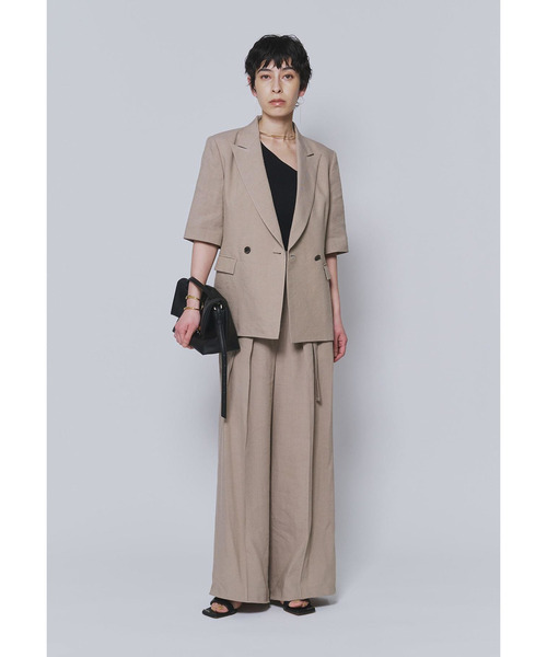 1er Arrondissement(プルミエアロンディスモン)の「リネンビスコースジャケット(その他アウター・レディース・ブラック系その他3/イエロー系その他5・38/36)」の6枚目の写真