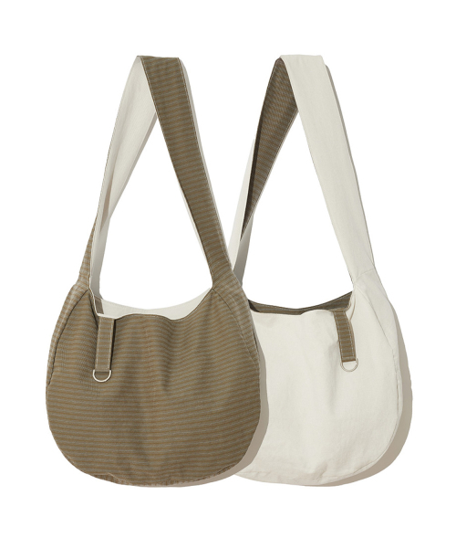 ITZAVIBE（イッザバイブ）の「REVERSIBLE STRIPE BAG - KHAKI（メッセンジャーバッグ・レディース・その他・FREE）」の5枚目の写真