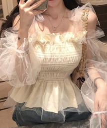 ボリュームスリーブ オフショルダー」に該当するシャツ/ブラウス