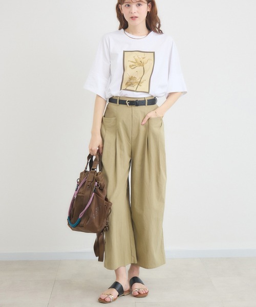KATHARINE ROSS(キャサリンロス)の「【KATHARINE ROSS】スケルトンフラワーTシャツ(Tシャツ/カットソー・レディース・ブラウン/ホワイト・FREE)」の10枚目の写真