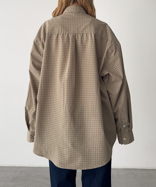 CANAL JEAN(キャナルジーン)の「choice_cnl チェックオーバーシャツ(シャツ/ブラウス・レディース・アイボリー/カーキ・ONE SIZE)」の13枚目の写真