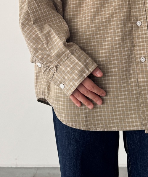 CANAL JEAN(キャナルジーン)の「choice_cnl チェックオーバーシャツ(シャツ/ブラウス・レディース・アイボリー/カーキ・ONE SIZE)」の15枚目の写真