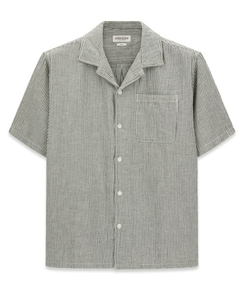 GUESS JEANS(ゲスジーンズ)の「GUESS JEANS Boxy Camp Shirt シャツ(シャツ/ブラウス・メンズ・カーキ/ライトブルー・MEDIUM/LARGE/SMALL/X-LARGE/XX-LARGE)」の7枚目の写真
