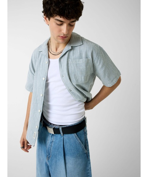 GUESS JEANS(ゲスジーンズ)の「GUESS JEANS Boxy Camp Shirt シャツ(シャツ/ブラウス・メンズ・カーキ/ライトブルー・MEDIUM/LARGE/SMALL/X-LARGE/XX-LARGE)」の15枚目の写真