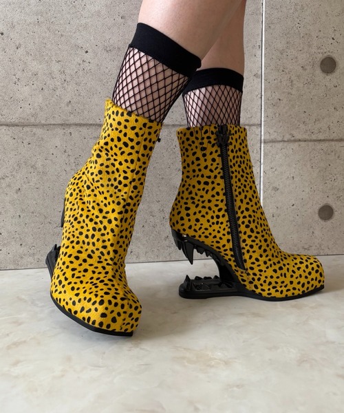レオパード デザインヒールブーツ Charla Tedrick│Jeffrey Campbell