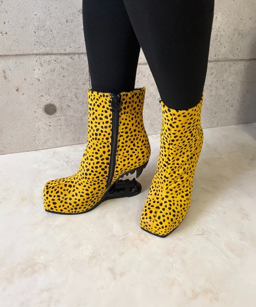 レオパード デザインヒールブーツ Charla Tedrick│Jeffrey Campbell